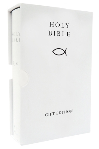 HOLY BIBLE: King James Version (KJV) White Compact Gift Edition