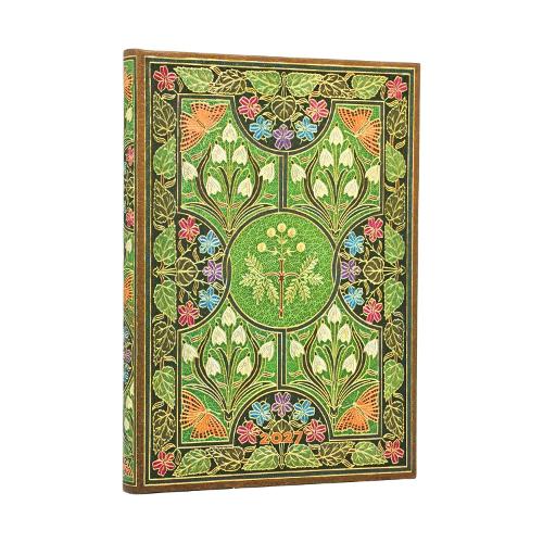 2027 Poetry in Bloom Midi 12-Month Hardcover Dayplanner (Elastic Band Closure) Horizontal