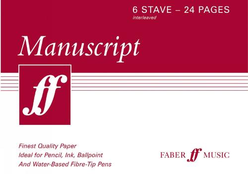 24-page A5 Manuscript Book, 6-stave interleaved