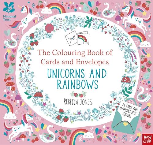 Nt Colouring Cards And Envelopes - Unicorns And Rainbows