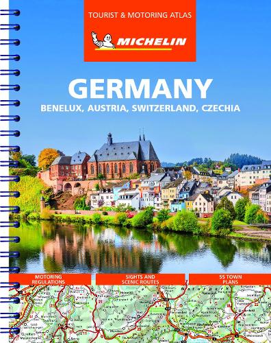 Germany, Benelux, Austria, Switzerland, Czech Republic - Tourist and Motoring Atlas (A4-Spiral)