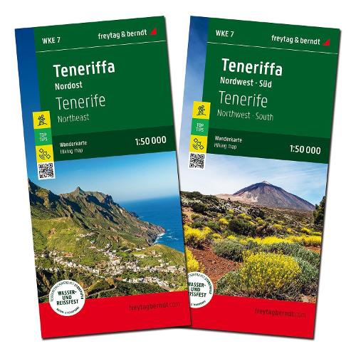 Tenerife North and South, Walking map Set 1:50.000