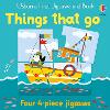 Usborne Things That Go 4Pc Jigsaw