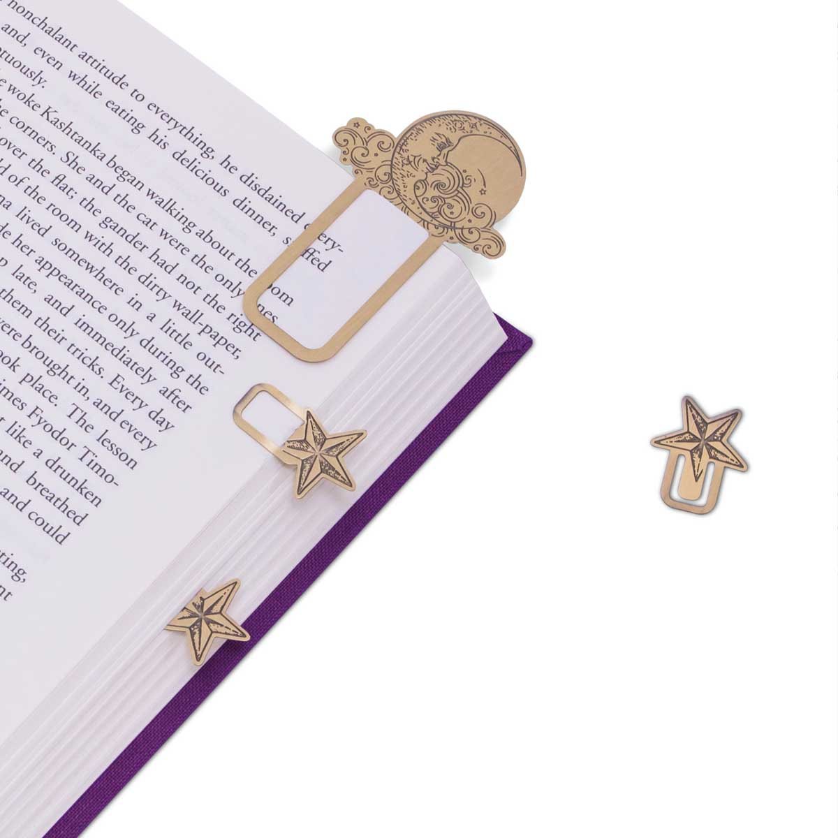 Book Minders Page Markers - Moon & Stars