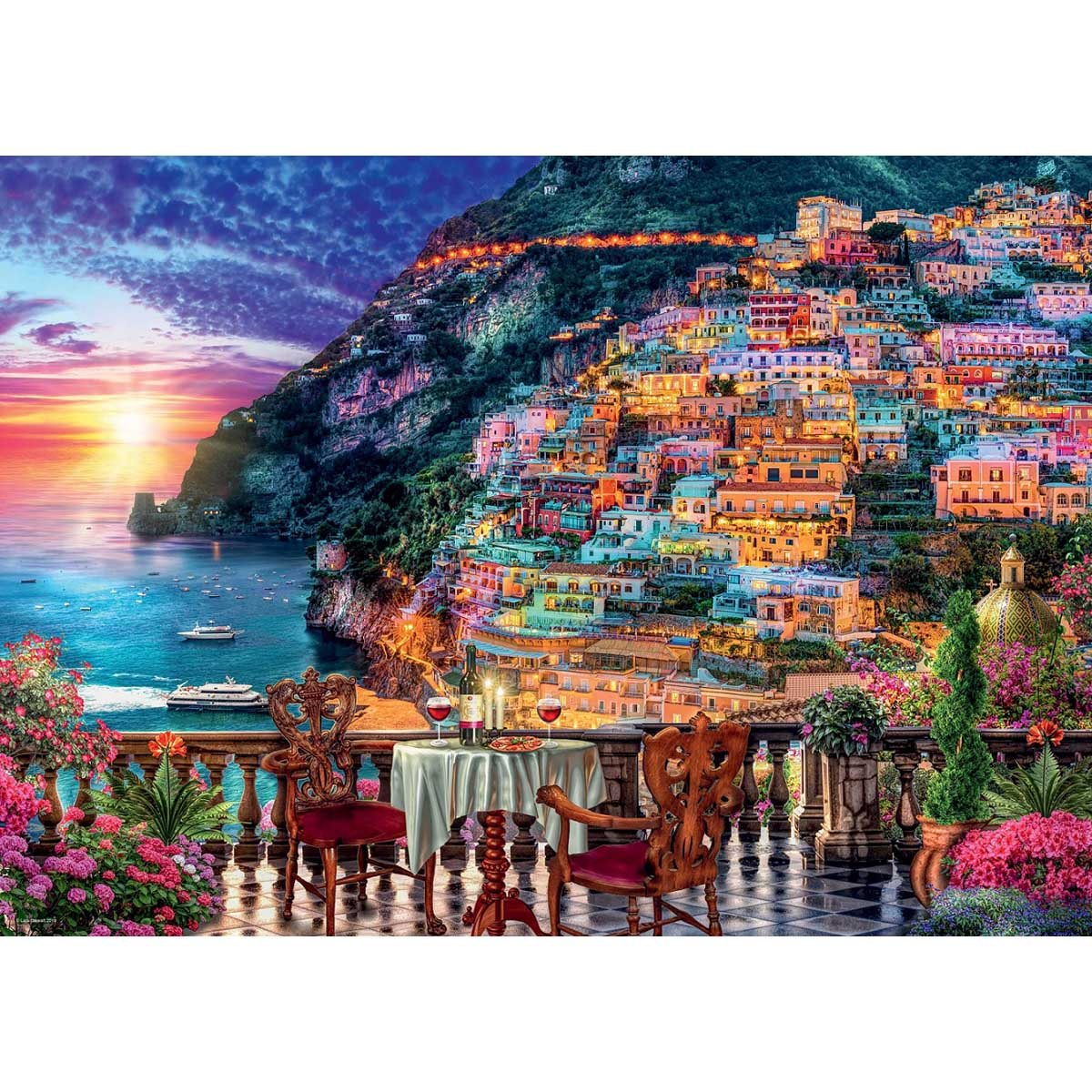 Dinner In Positano Italy 1000Piece Jigsaw Puzzle