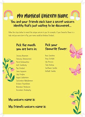 My Unicorn Garden Activity Book