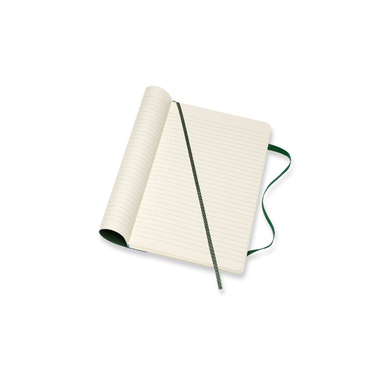 Myrtle Green Large Ruled Softcover Notebook