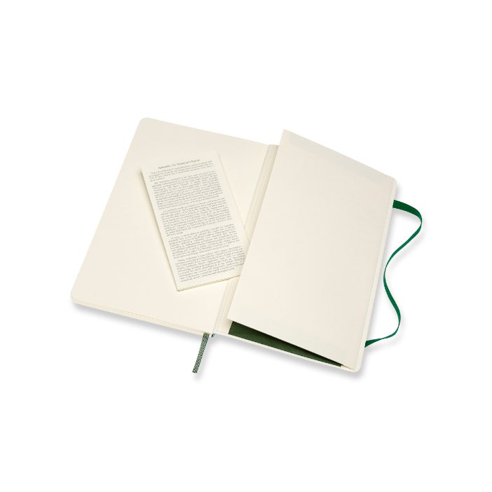 Myrtle Green Large Ruled Softcover Notebook