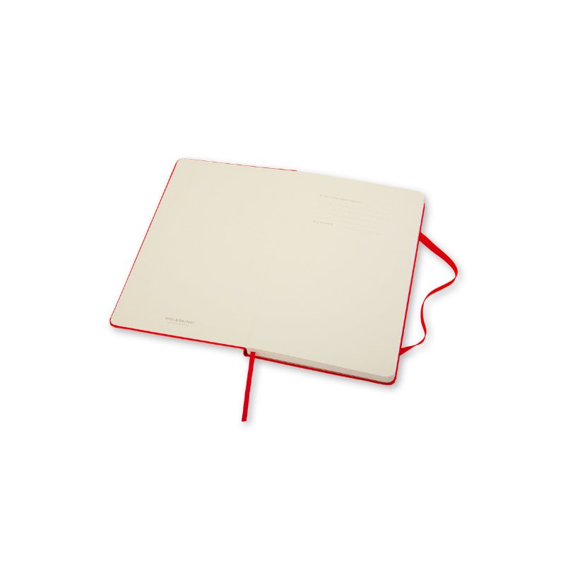 Moleskine Large Plain Hardcover Notebook Red