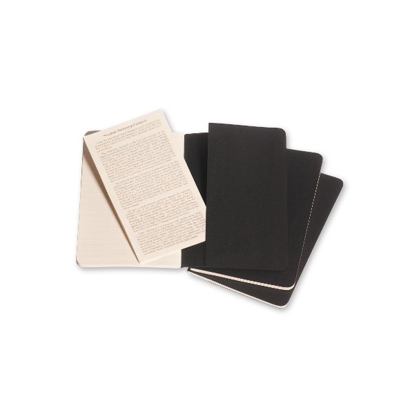 Moleskine Ruled Cahier - Black Cover (3 Set)