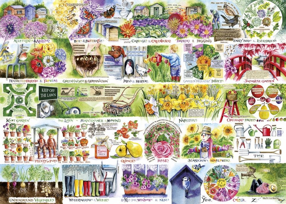 Wellies and Wheelbarrows 1000 piece jigsaw puzzle