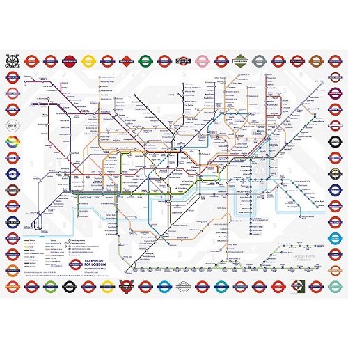 Tube Map 1000 Pc Jigsaw Puzzle