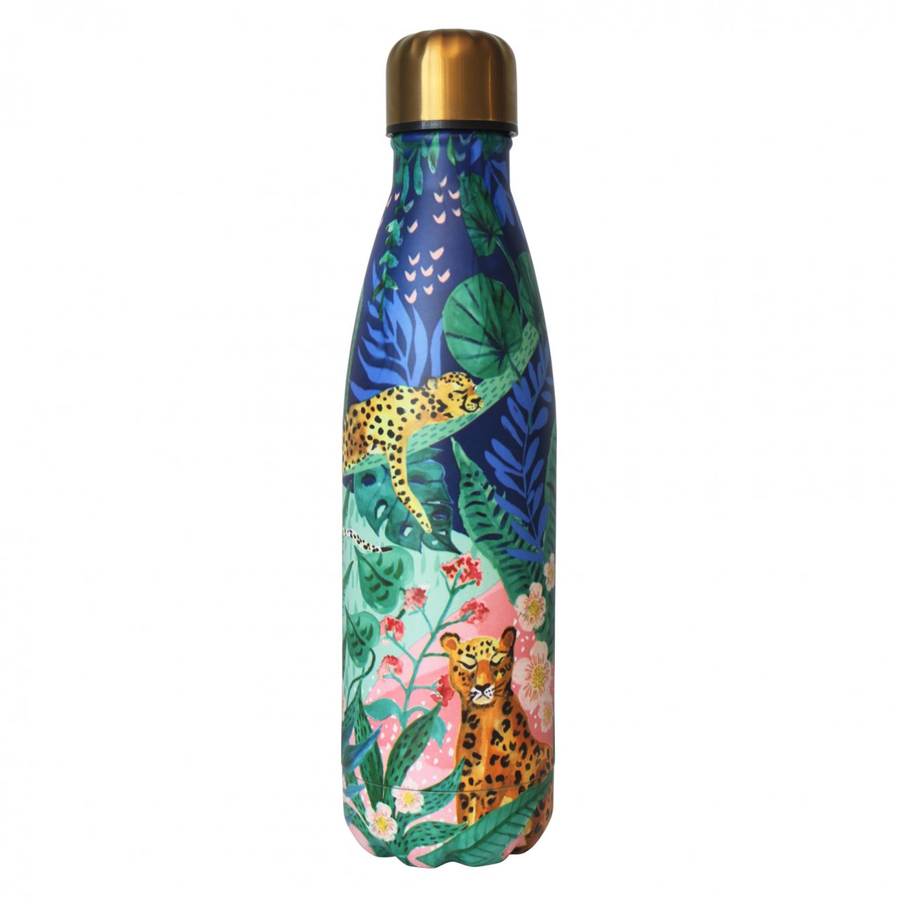 Tropical Print Water Bottle Featuring Frida Kahlo