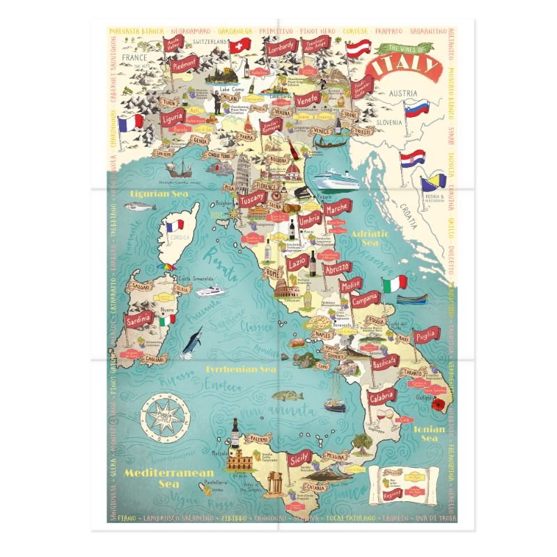 Wines Of Italy 1000 Piece Jigsaw Puzzzle