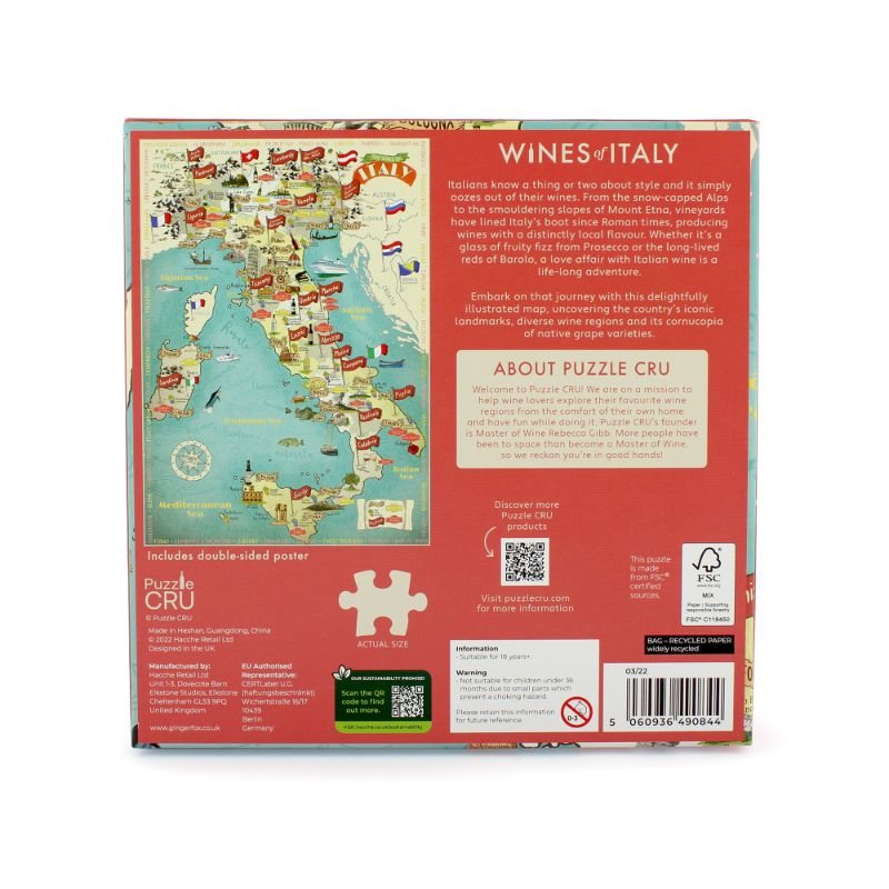 Wines Of Italy 1000 Piece Jigsaw Puzzzle