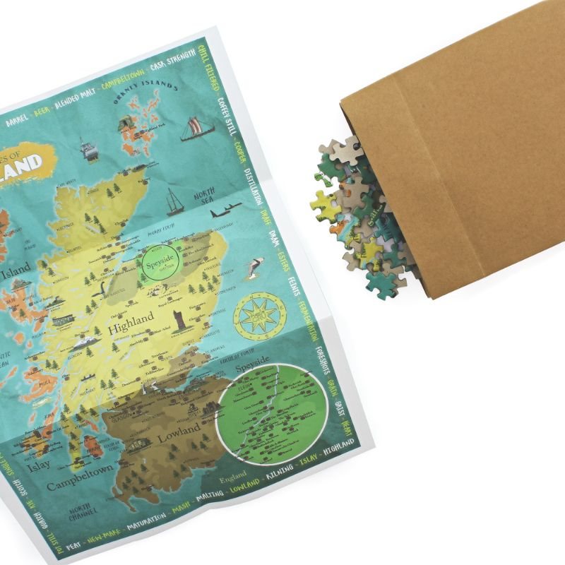 Whiskies Of Scotland 500 Piece Jigsaw Puzzle