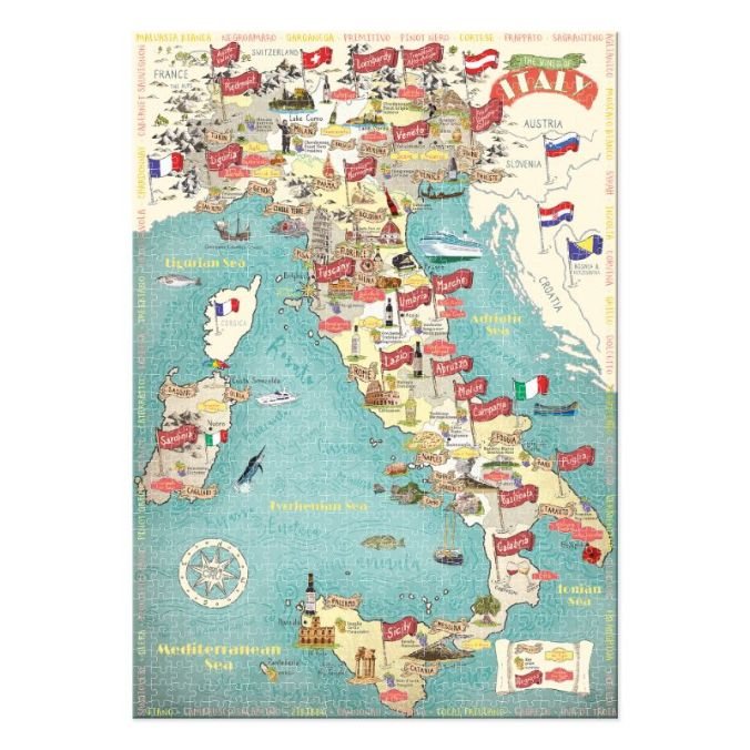 Wines Of Italy 1000 Piece Jigsaw Puzzzle