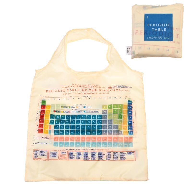 Periodic Table Recycled Foldaway Shopper Bag
