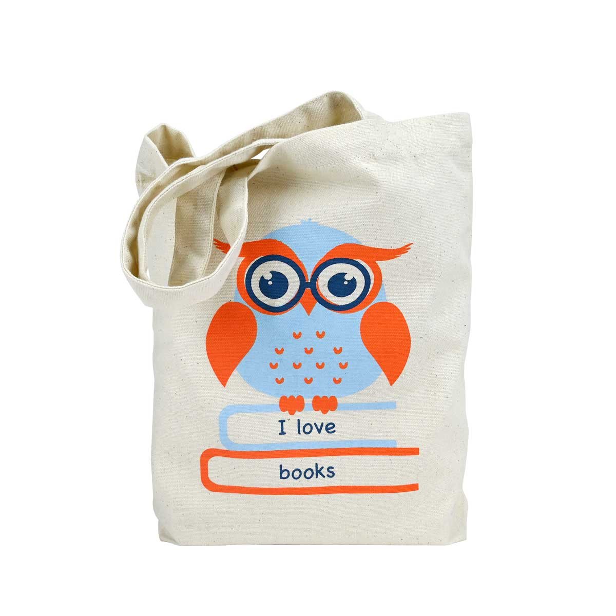 I Love Books Owl Mini Cloth Bag