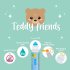 Teddy Friends Set Of 12 Markers