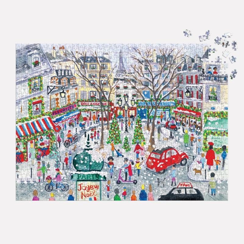 Michael Storrings Christmas In Paris 1000 Piece Jigsaw Puzzle