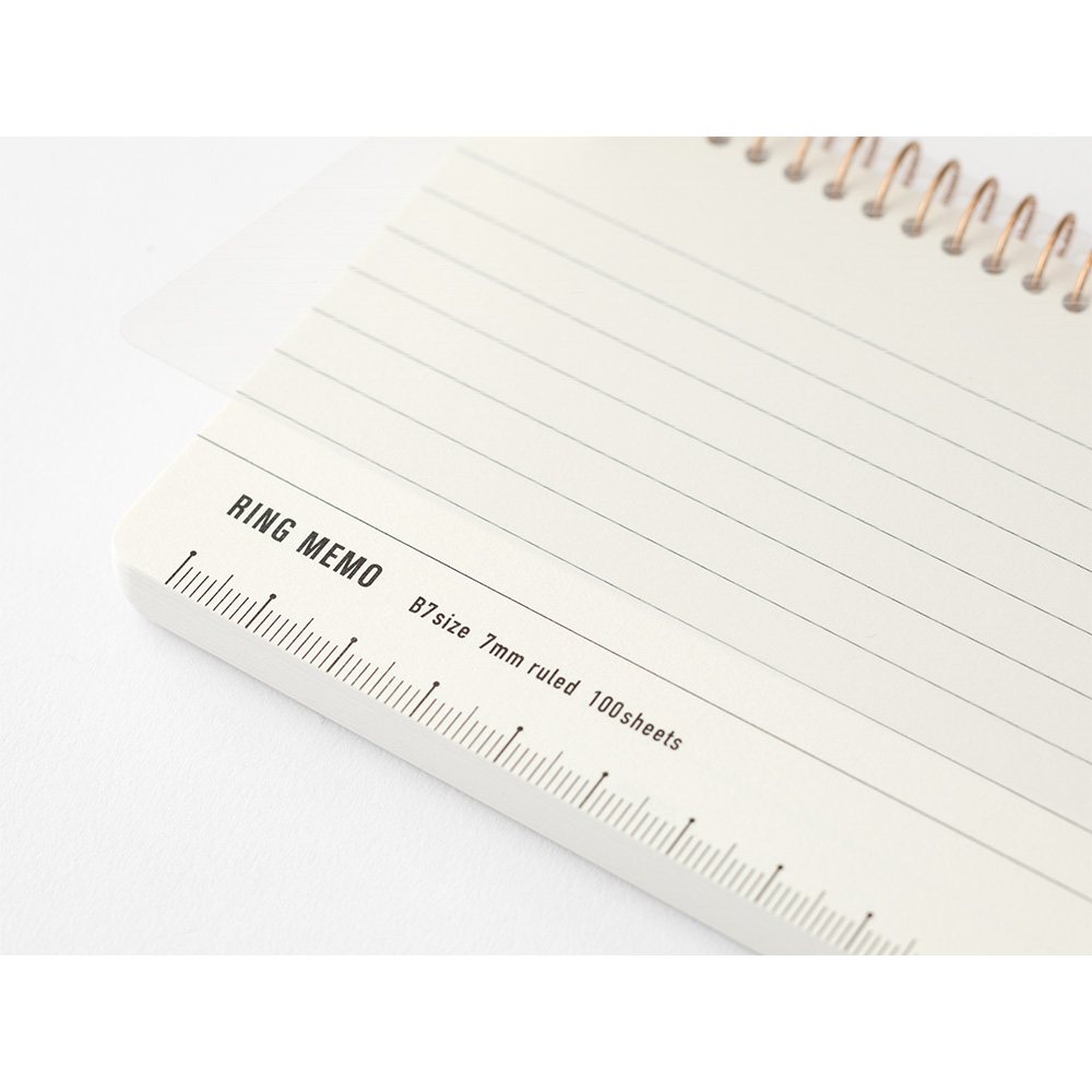 Midori Ring Memo Notebook Basic White