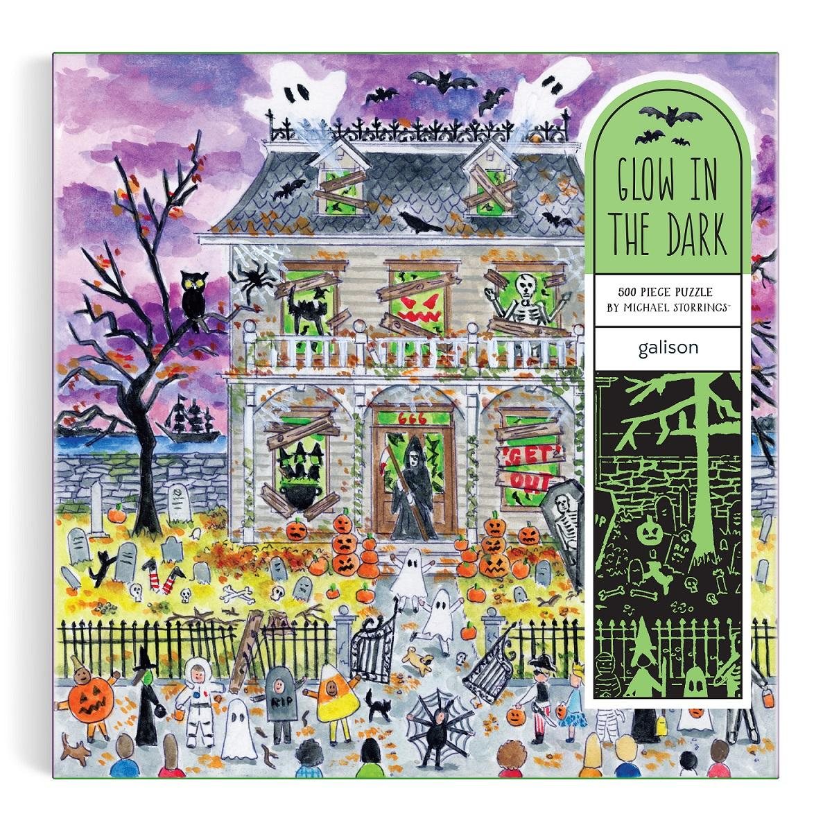Michael Storrings Haunted House 500 Piece Glow in the Dark Puzzle