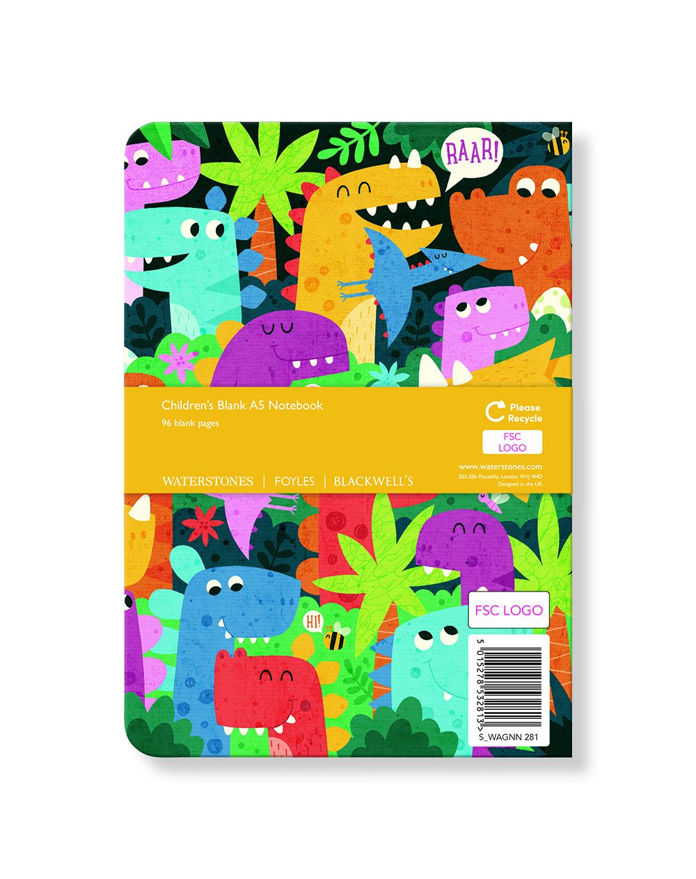 Raar Dinosaurs A5 Notebook