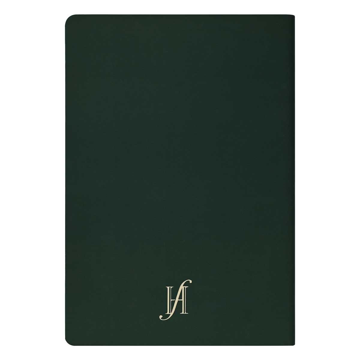 Hodges Figgis Shop Front Emerald Lined Vegan A5 Notebook