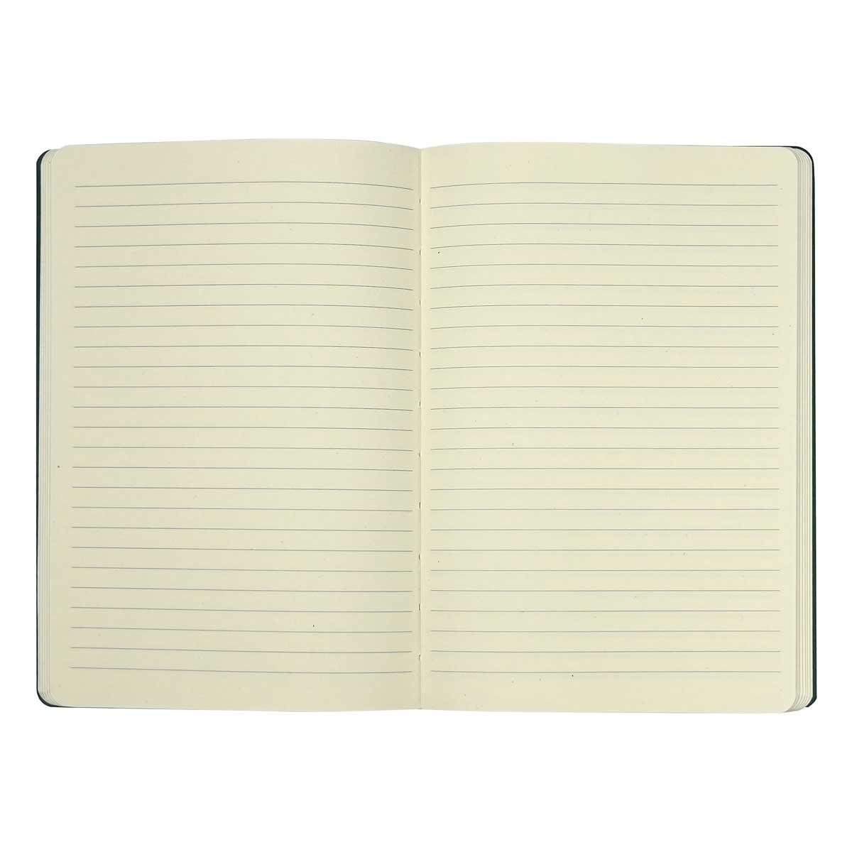 Hodges Figgis Shop Front Emerald Lined Vegan A5 Notebook