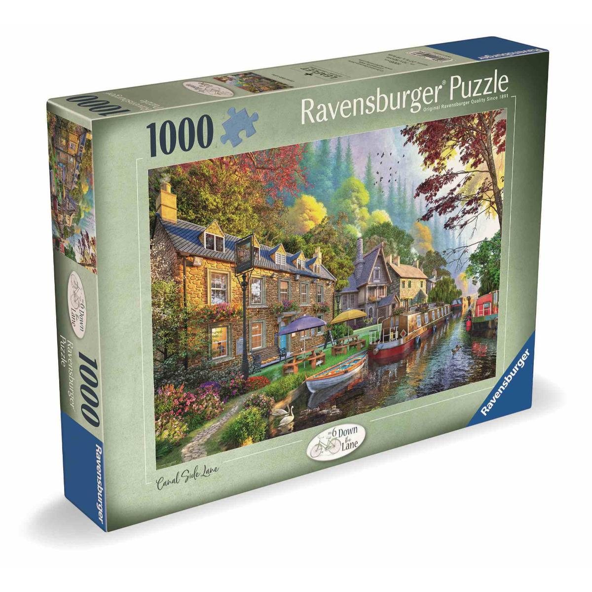 Canal Side Lane 1000 Piece Jigsaw Puzzle