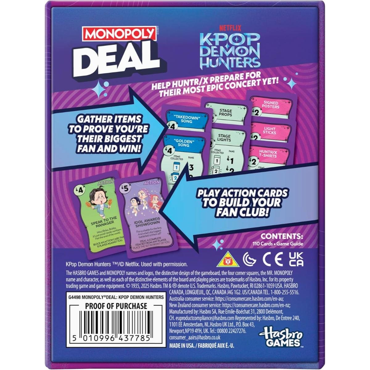 Monopoly Deal Kpop Demon Hunters