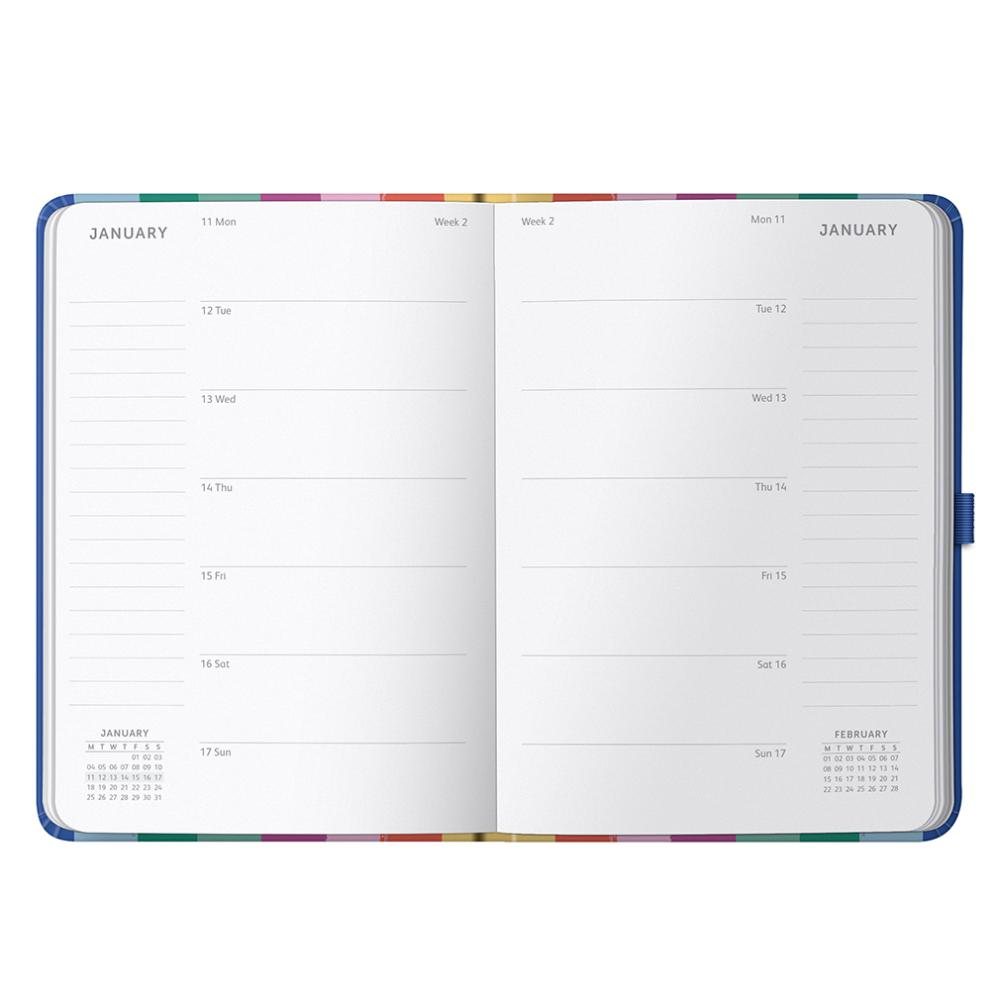 Stripes Mid Year Busy Life Diary 2026-2027