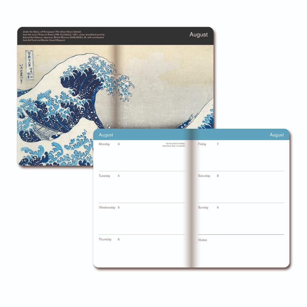 Hokusai Wave Mid Year Diary 2026-2027