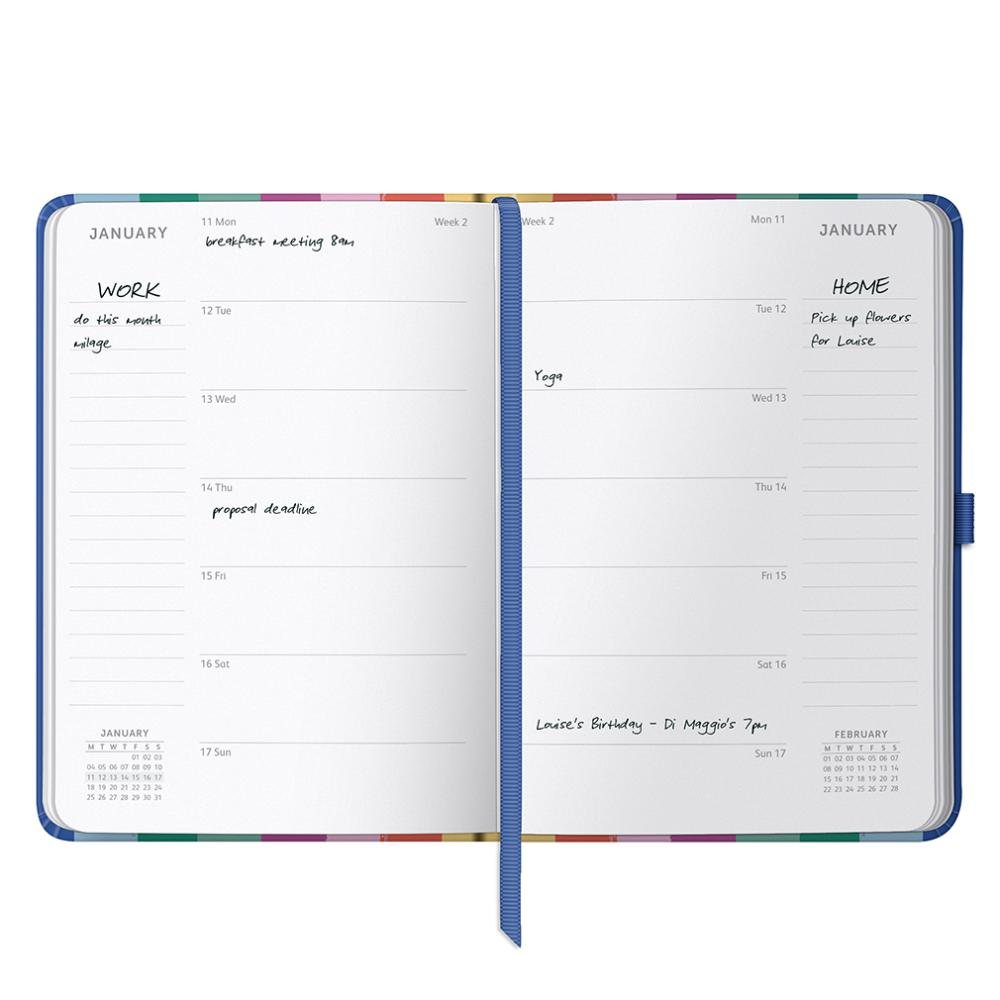 Stripes Mid Year Busy Life Diary 2026-2027