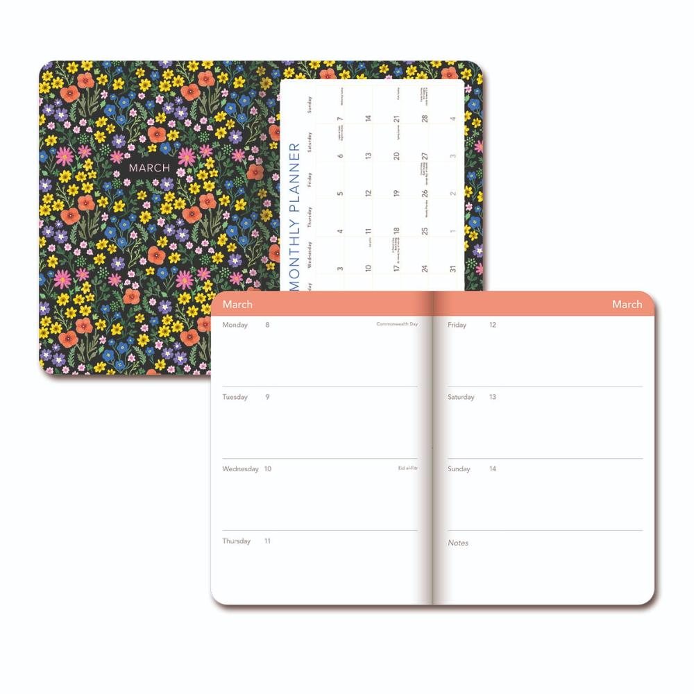 Floral Fabric Cover Mid Year Diary 2026-2027