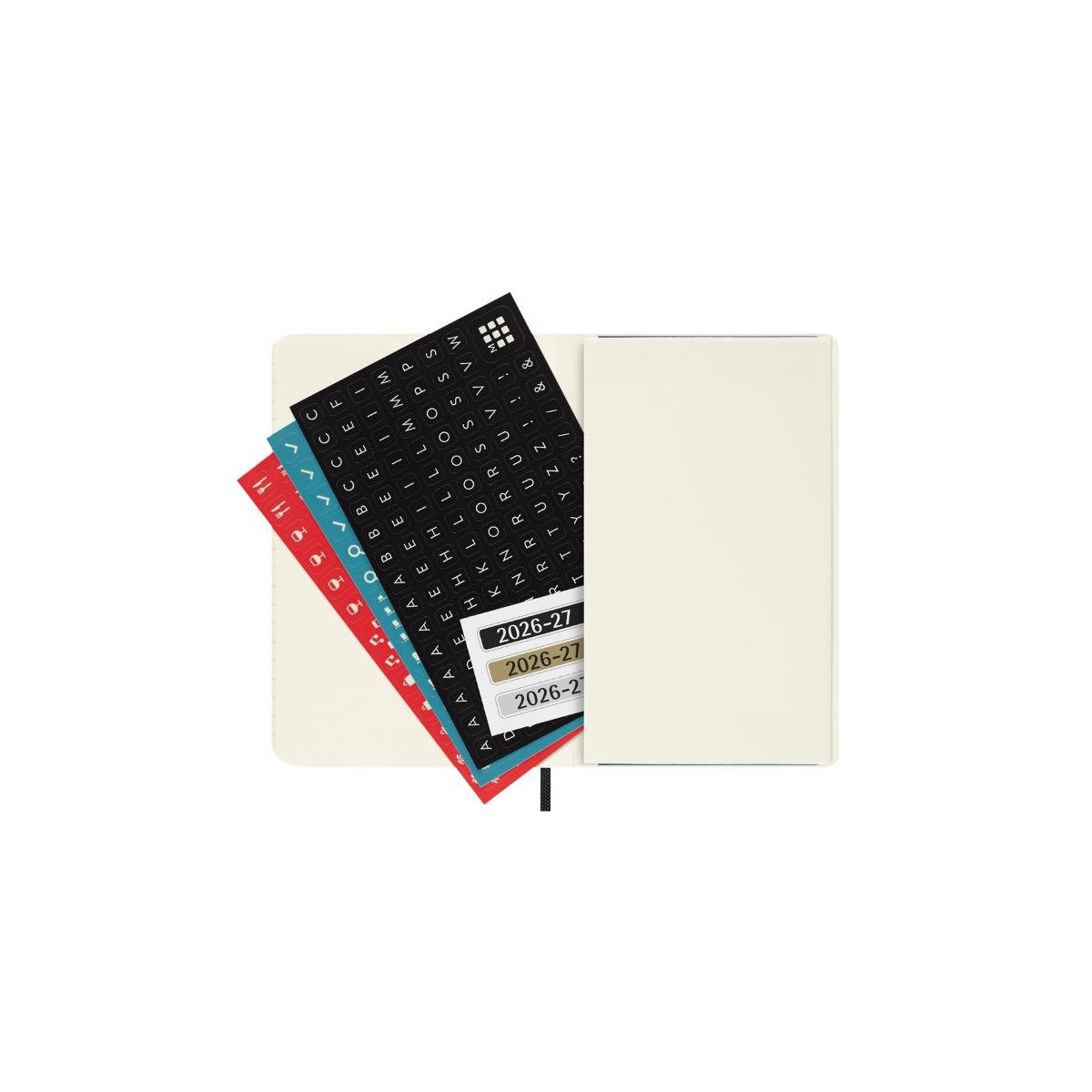 Black Weekly 18M Soft Pocket Diary 2026-2027