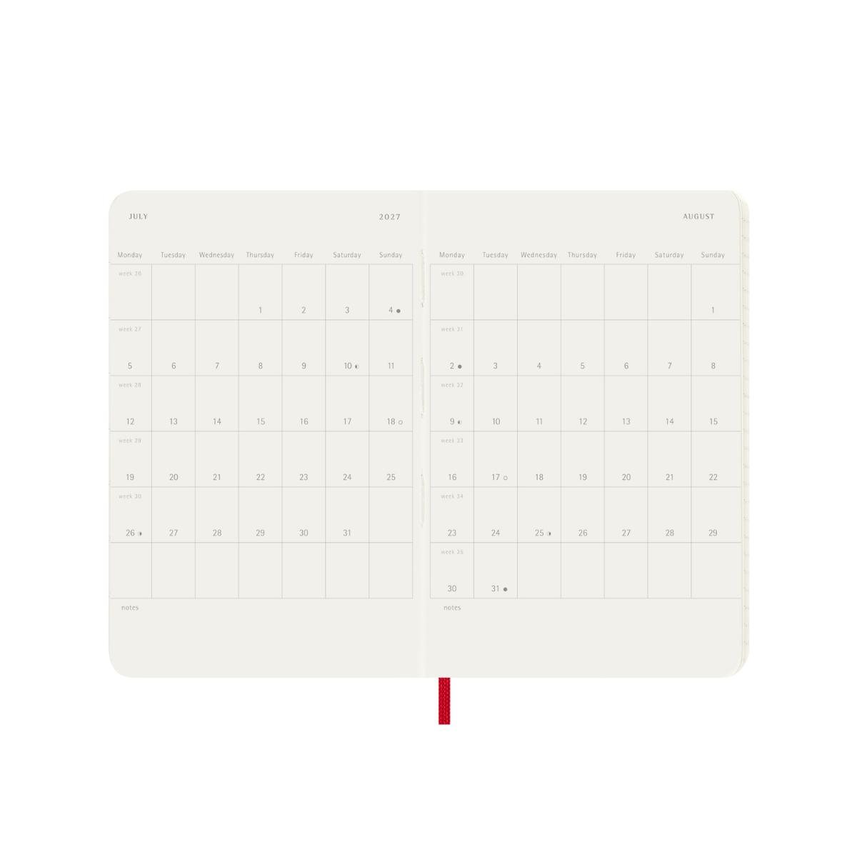 Red Pocket Wkly Soft 12M Diary 2027