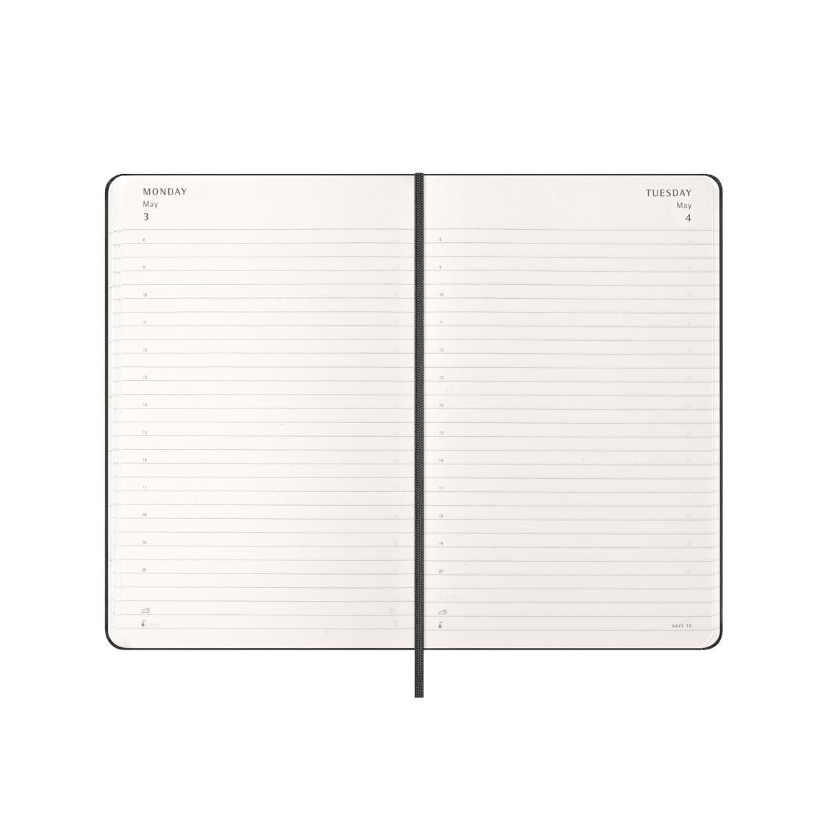 Black Large Daily Hard 12M Diary 2027