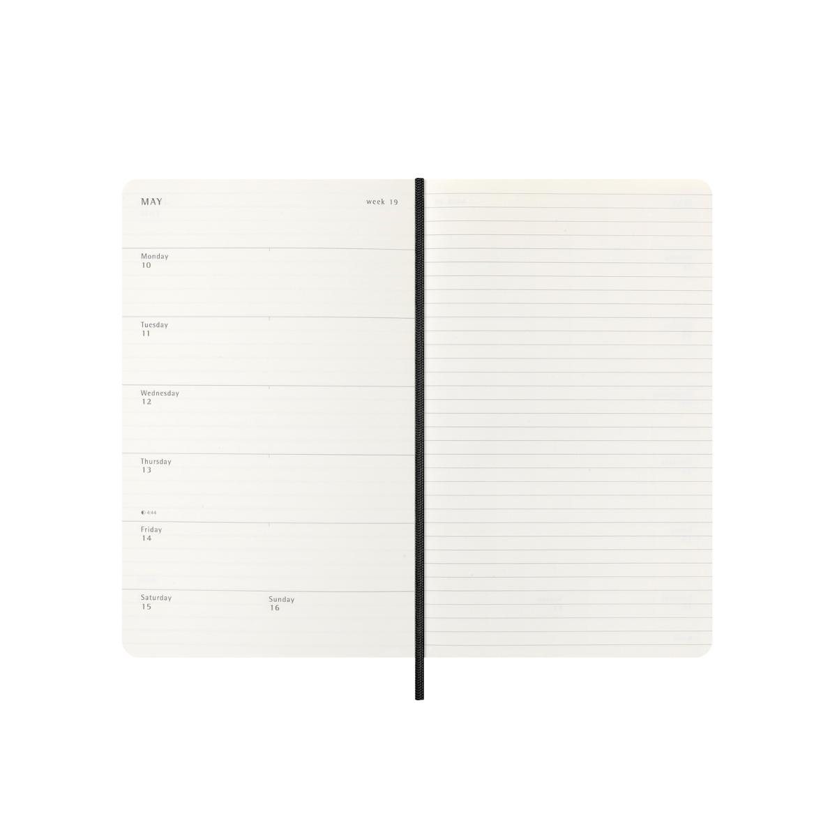 Black Large Wkly Soft 12M Diary 2027