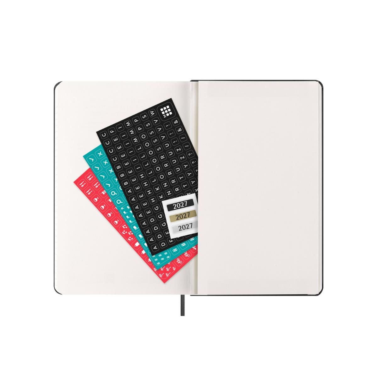 Black Large Daily Hard 12M Diary 2027