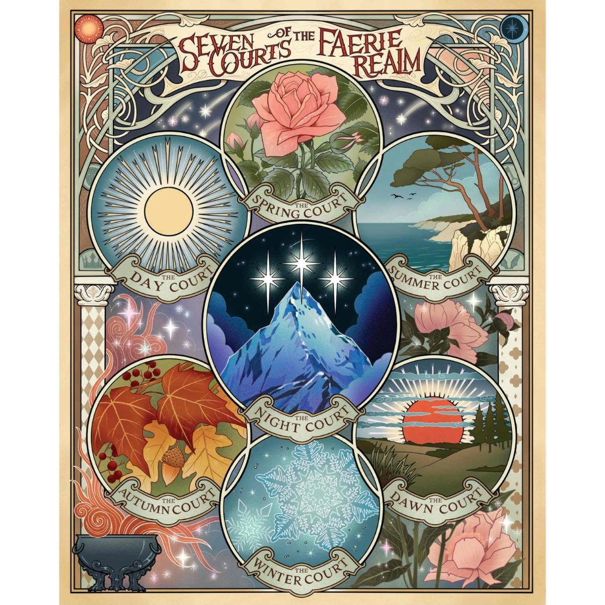 A Court Of Thorns And Roses Official Seven Courts Of The Faerie Realm 1000-Piece Puzzle