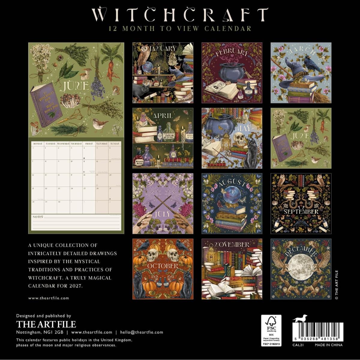 2027 Witchcraft Wall Calendar
