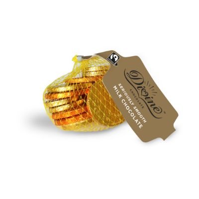 Divine Milk Chocolate Coins 65G X 25