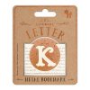 Literary Letter Bookmark - Letter K