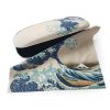 Hokusai's The Wave Glasses case with cloth