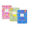 Neon Floral V&A 3 Pack Stitched Notebooks