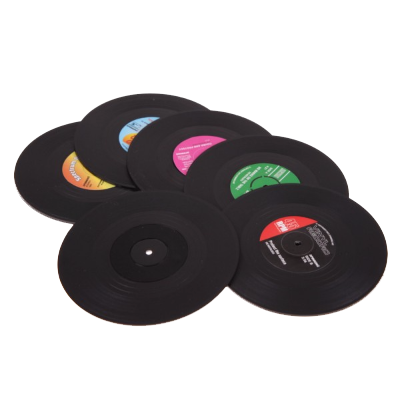 Retro Vinyl Coasters