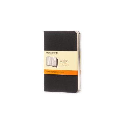 Moleskine Ruled Cahier - Black Cover (3 Set)