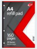 Club A4 Refill Pad Red 160 Pages/80 Leaves